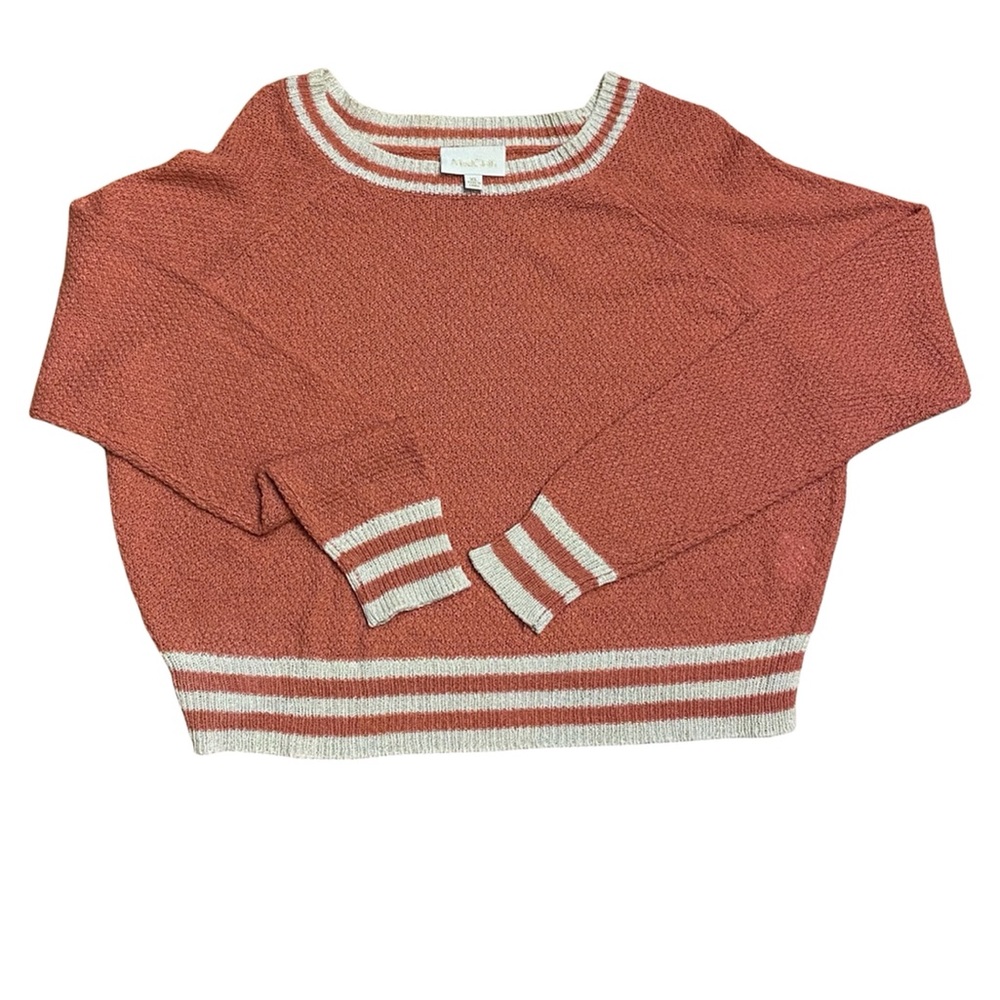 ModCloth Coral Midtown Mixer Cropped Sweater